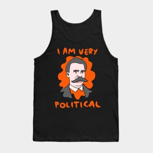 Funny Nietzsche I Am Very Political Tank Top